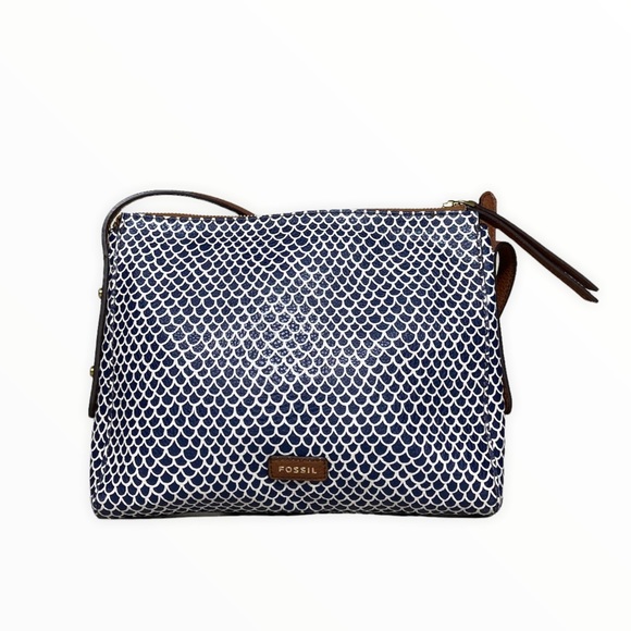 Fossil Bags Fossil Geometric Print Pebble Grain Faux Leather